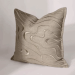 Housse de Coussin Décoratif Beige | Design Luxe & Moderne pour Salon