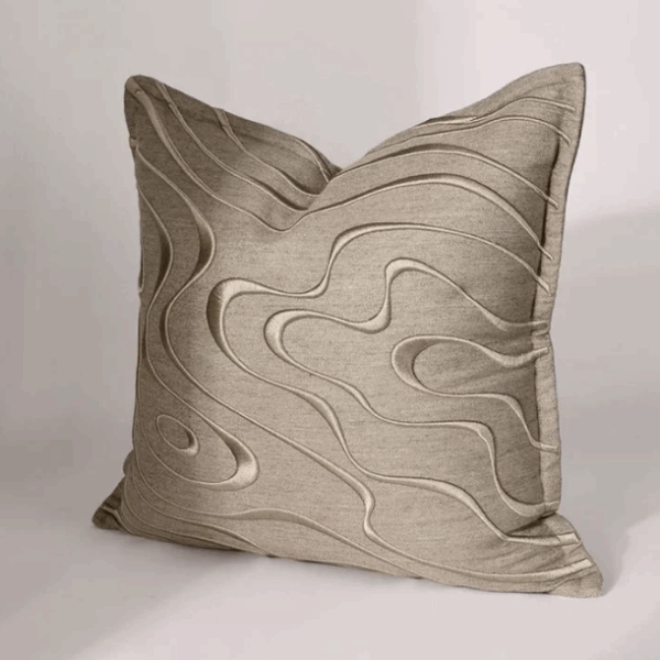 Housse de Coussin Décoratif Beige | Design Luxe & Moderne pour Salon
